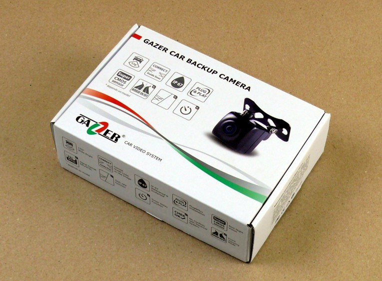 Упаковка камеры заднего вида Gazer CC125