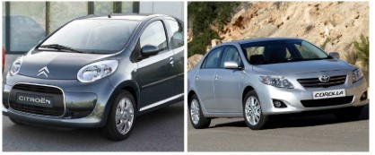 «Евробляхи» предложено заменить на новые Citroen C1 и Toyota Corolla