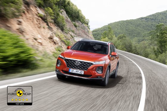 Новый Hyundai Santa Fe получил наивысший балл за безопасность от EuroNCAP
