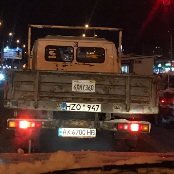 По украинским дорогам ездит Газель с литовскими номерами