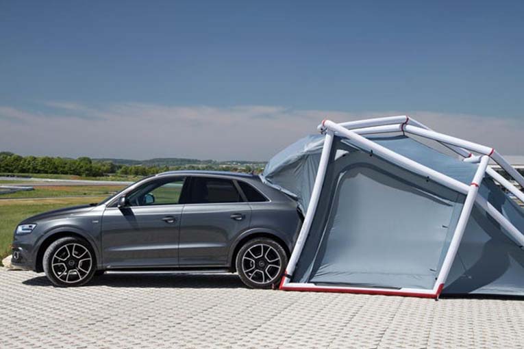 Audi Q3: палаточный лагерь