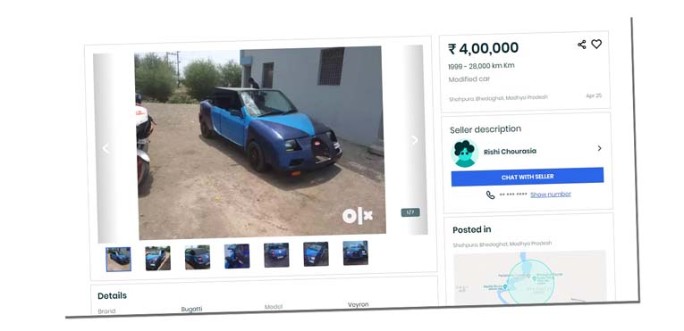 В Индии продается Bugatti Veyron всего за 5700 долларов