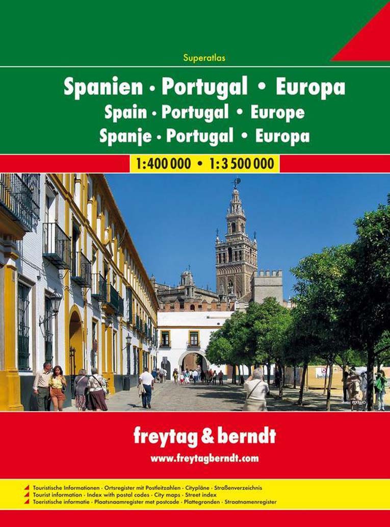 Spain & Portugal Road Atlas A4 Spiral