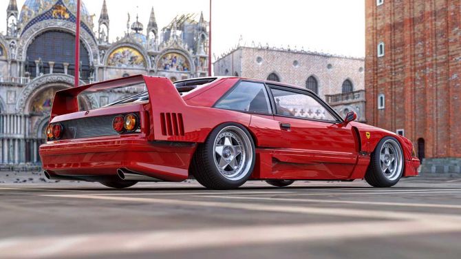 Независимый художник соединил Ferrari F40 и Ford Fox Mustang в один автомобиль (ФОТО)