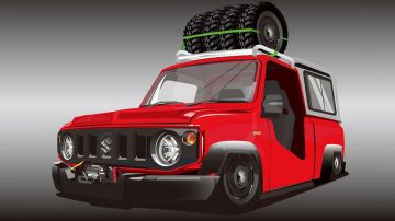 Suzuki Jimny превратили в радикально низкий пикап (ФОТО)