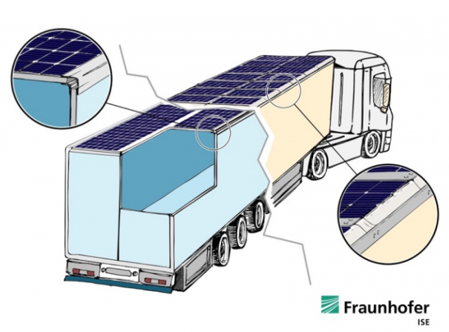 В Германии начнут испытывать грузовики на солнечных батареях