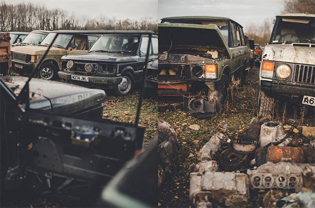 Огромное кладбище внедорожников Range Rover показали на фото