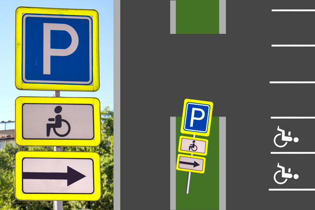 Штрафы за парковку на метах для инвалидов: подробности