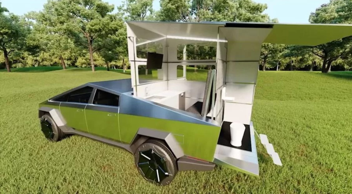Tesla презентовала суперфункциональный автодом - помещается в кузове Cybertruck: видео