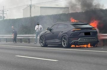 В Тайване Lamborghini Urus превратился в огненный шар (ВИДЕО)